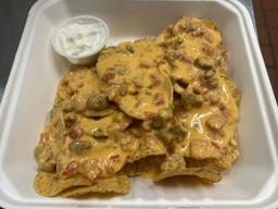 Spicy Sausage Cheese Nachos